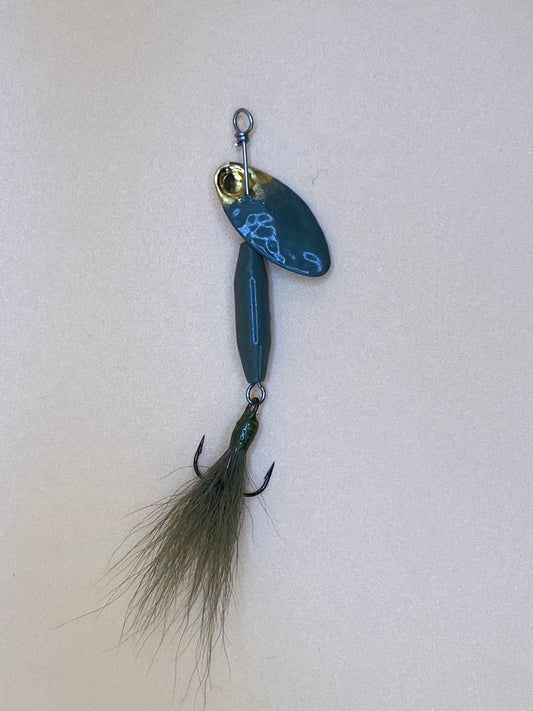 olive trout spinner